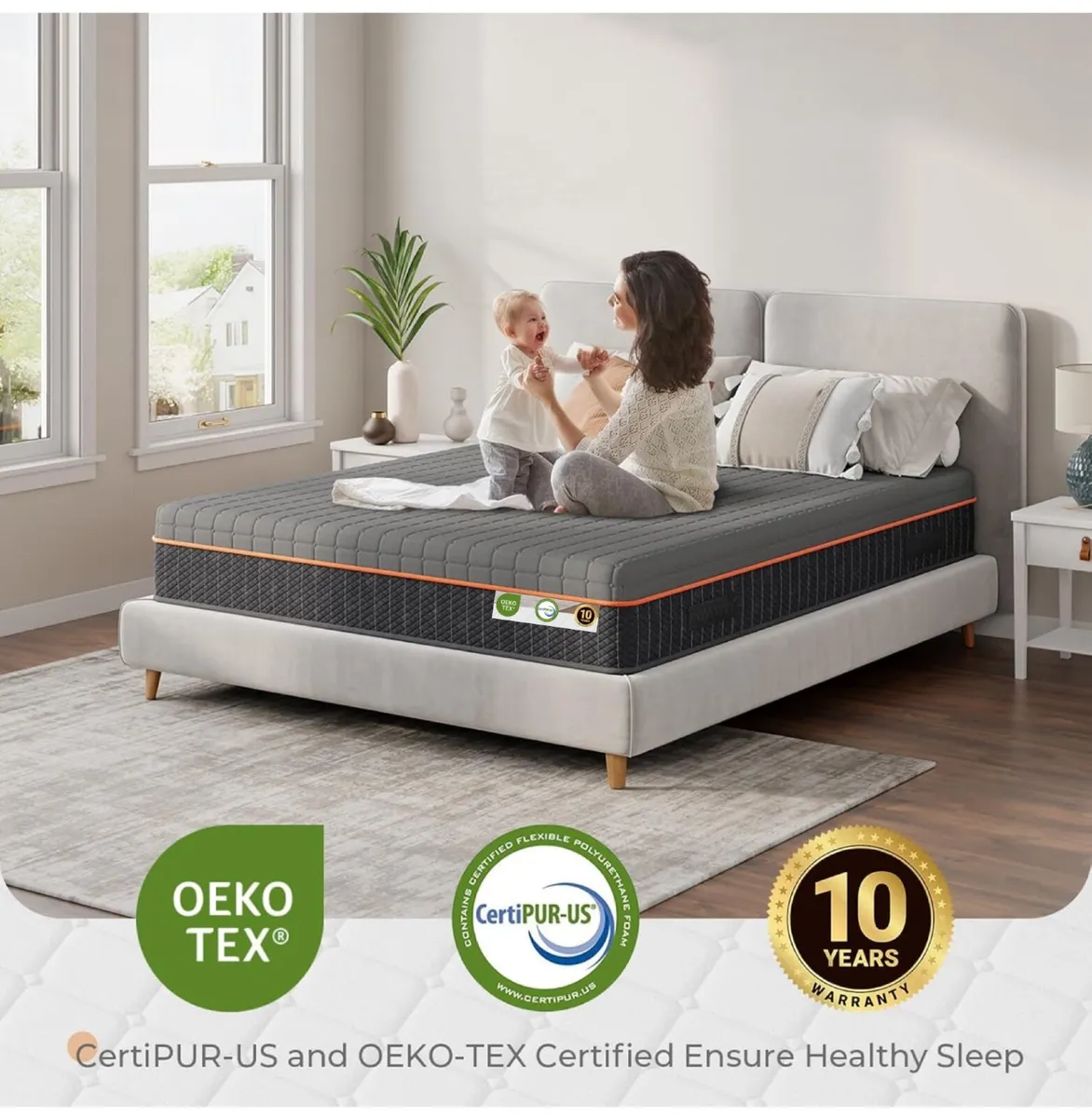 King Size Mattresses 5FT, 20CM Gel Memory Foam Mat - Image 1