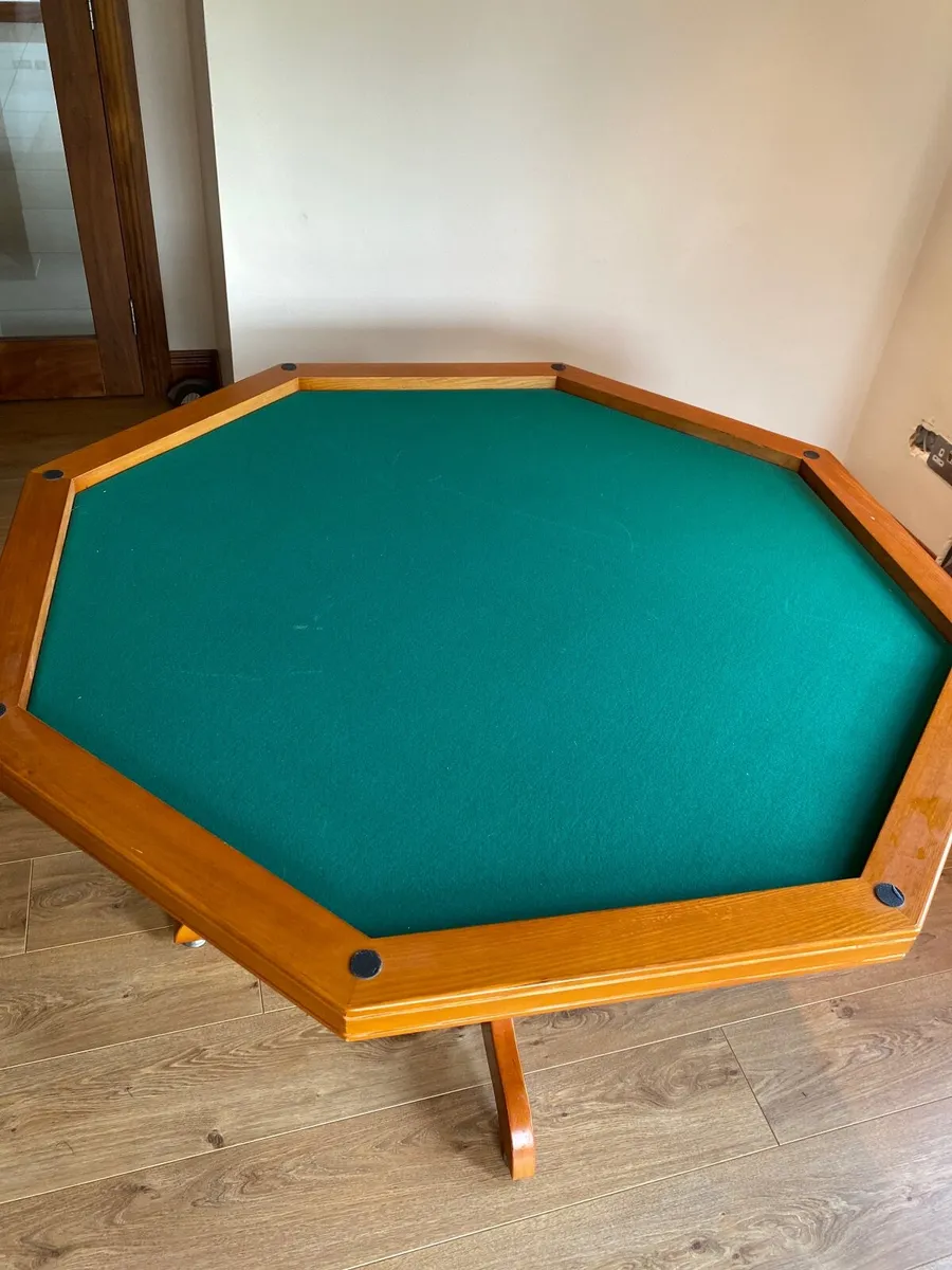 Solid Oak Poker Table - Image 3