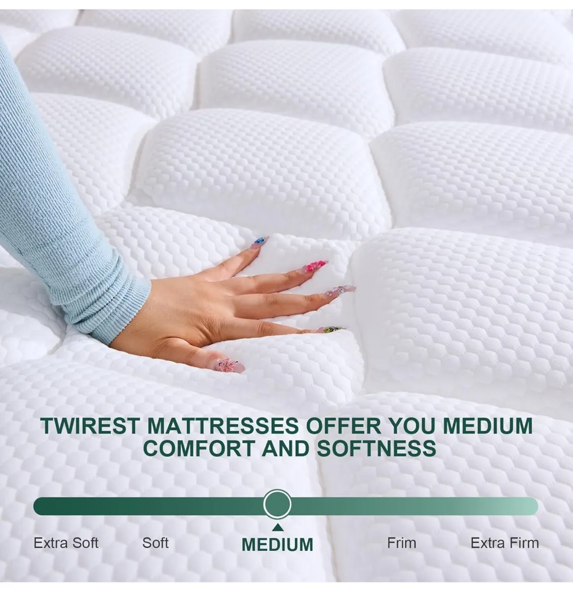King Mattress, Hybrid Memory Foam and Spring, Zona - Image 2