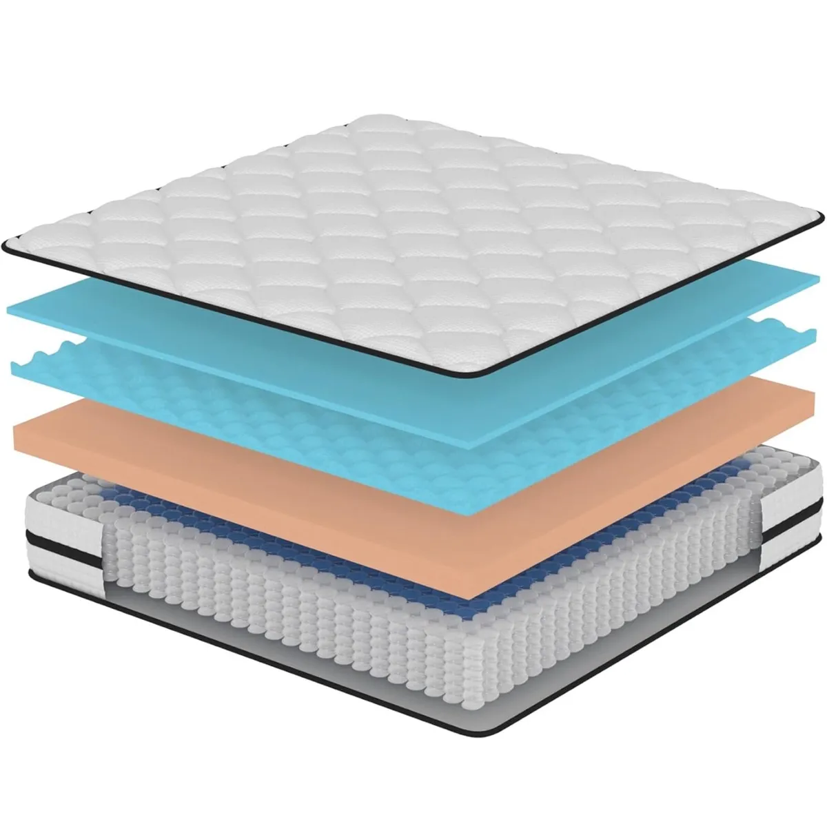 King Mattress, Hybrid Memory Foam and Spring, Zona - Image 4