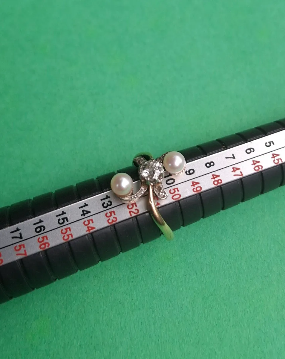 Antique Pearl and Diamond Ring - Image 4