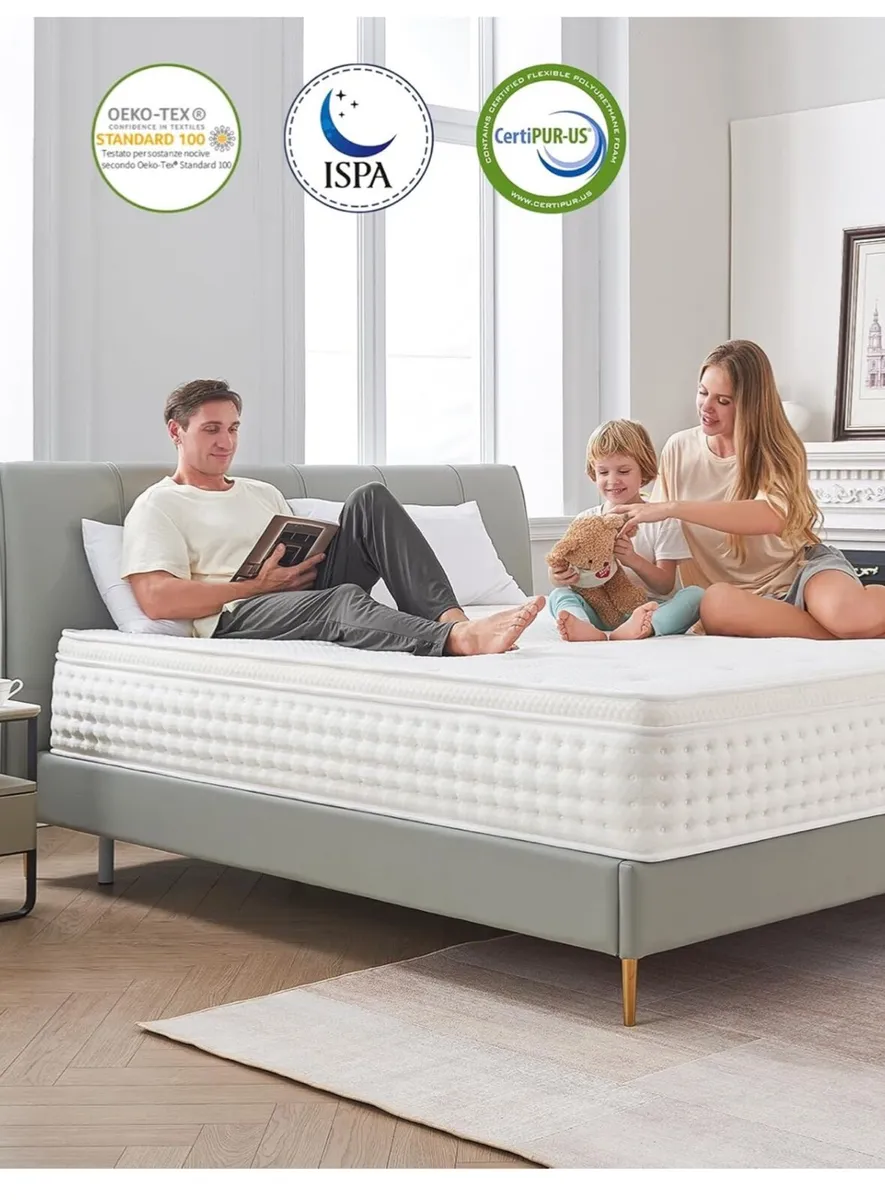 King Size Mattress,10.2 INCH Hybrid Memory Foam an - Image 4
