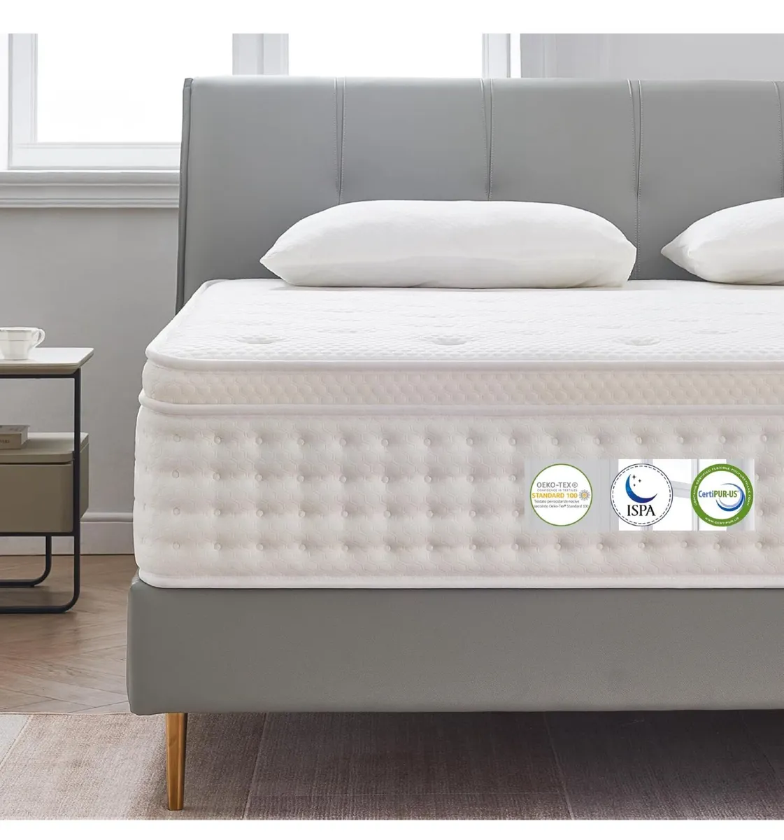 King Size Mattress,10.2 INCH Hybrid Memory Foam an - Image 1