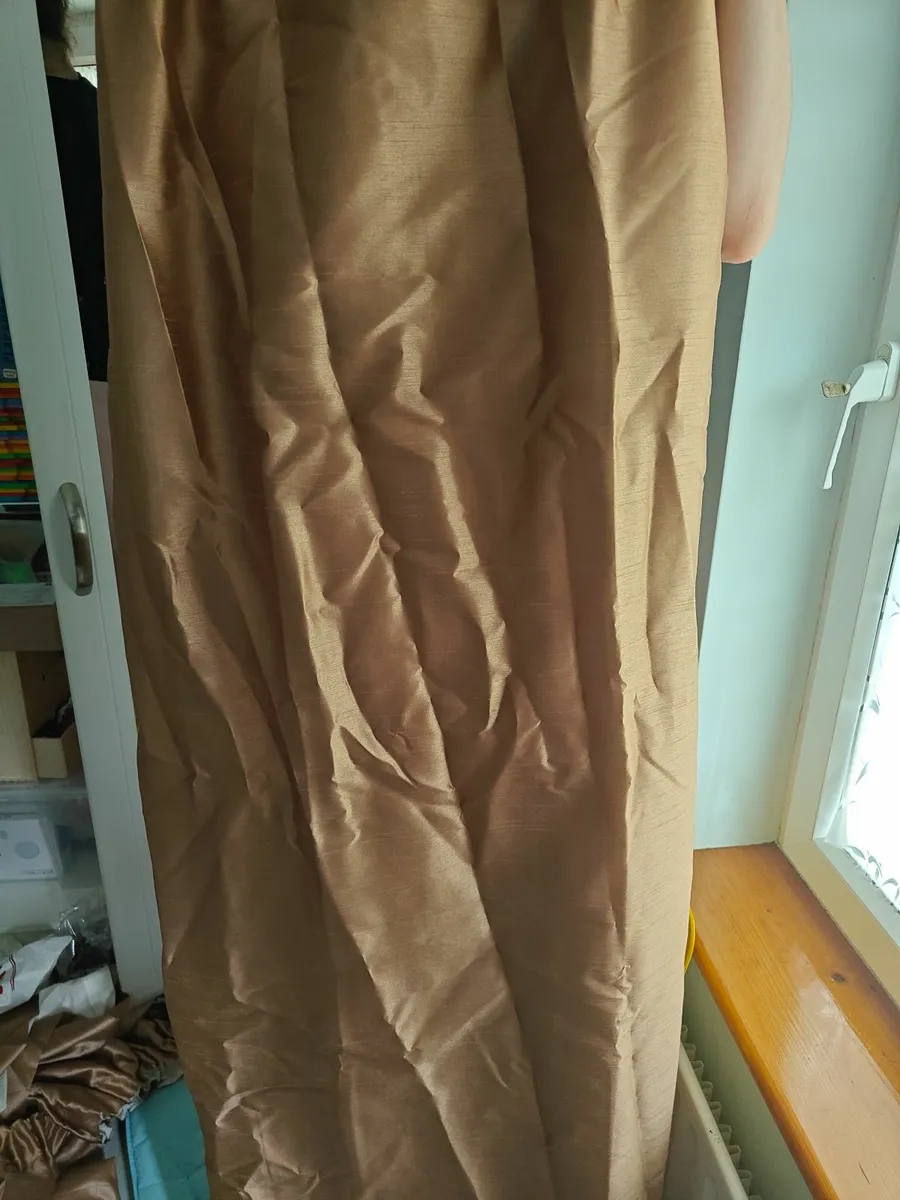 Curtains Metallic Gold 180cm Hanging Length - Image 1