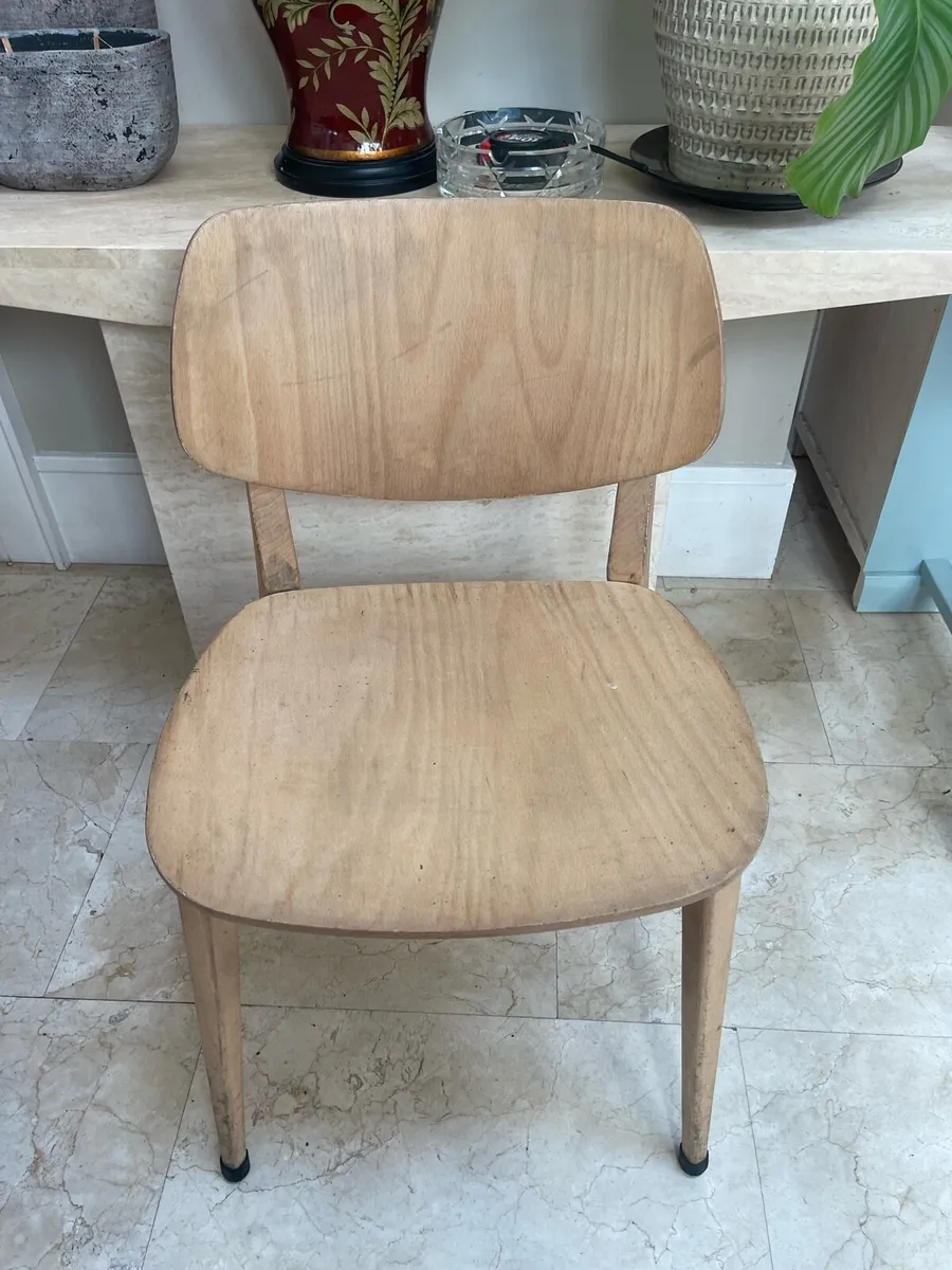 Solid Wooden Dining Chair With Leather Cushion - Image 2