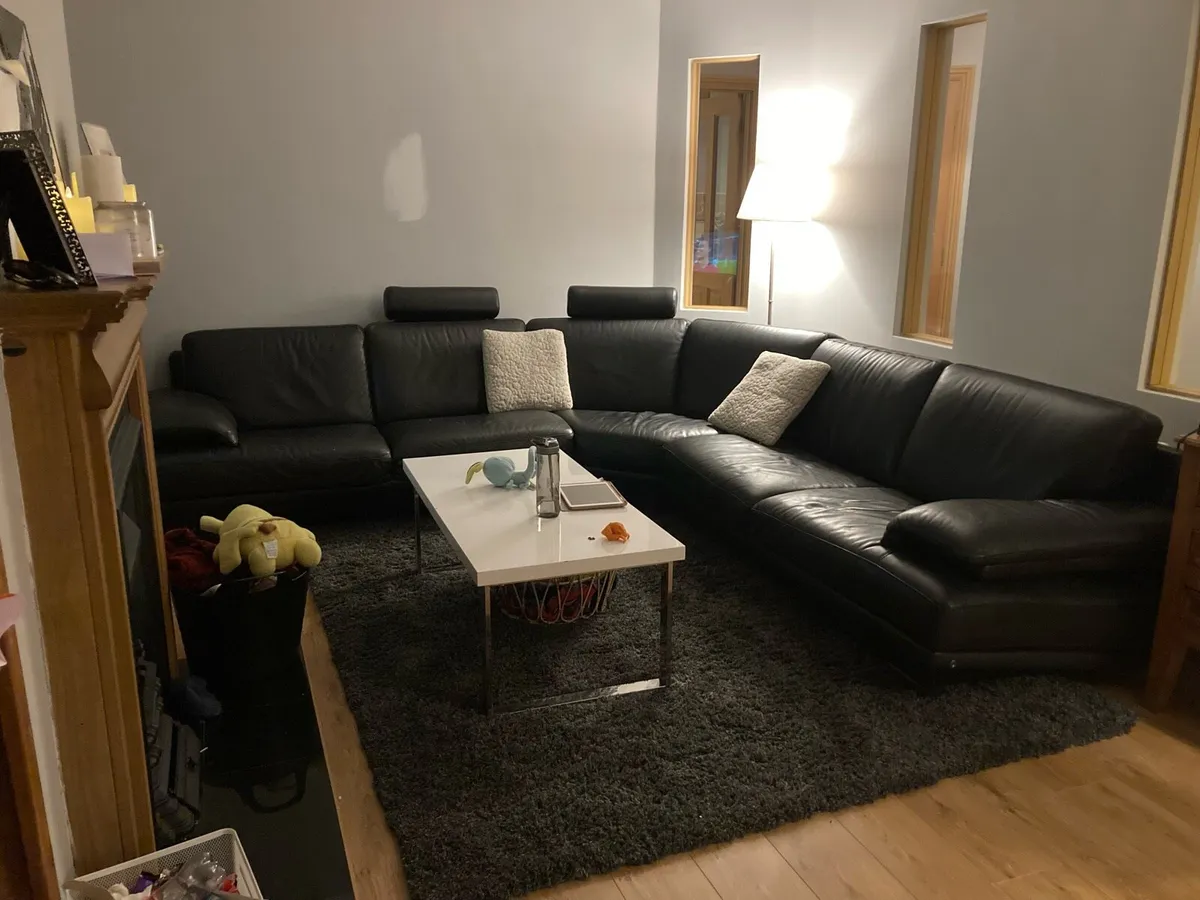 Genuine Natuzzi Leather Sofa - Image 2