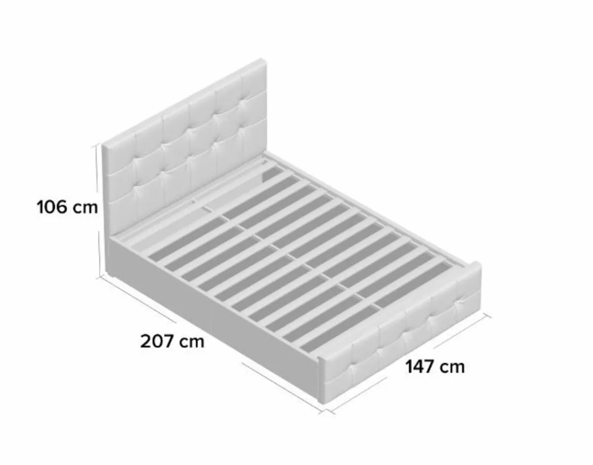 Double Ottoman Storage Bed with Emma Mattress - Image 4