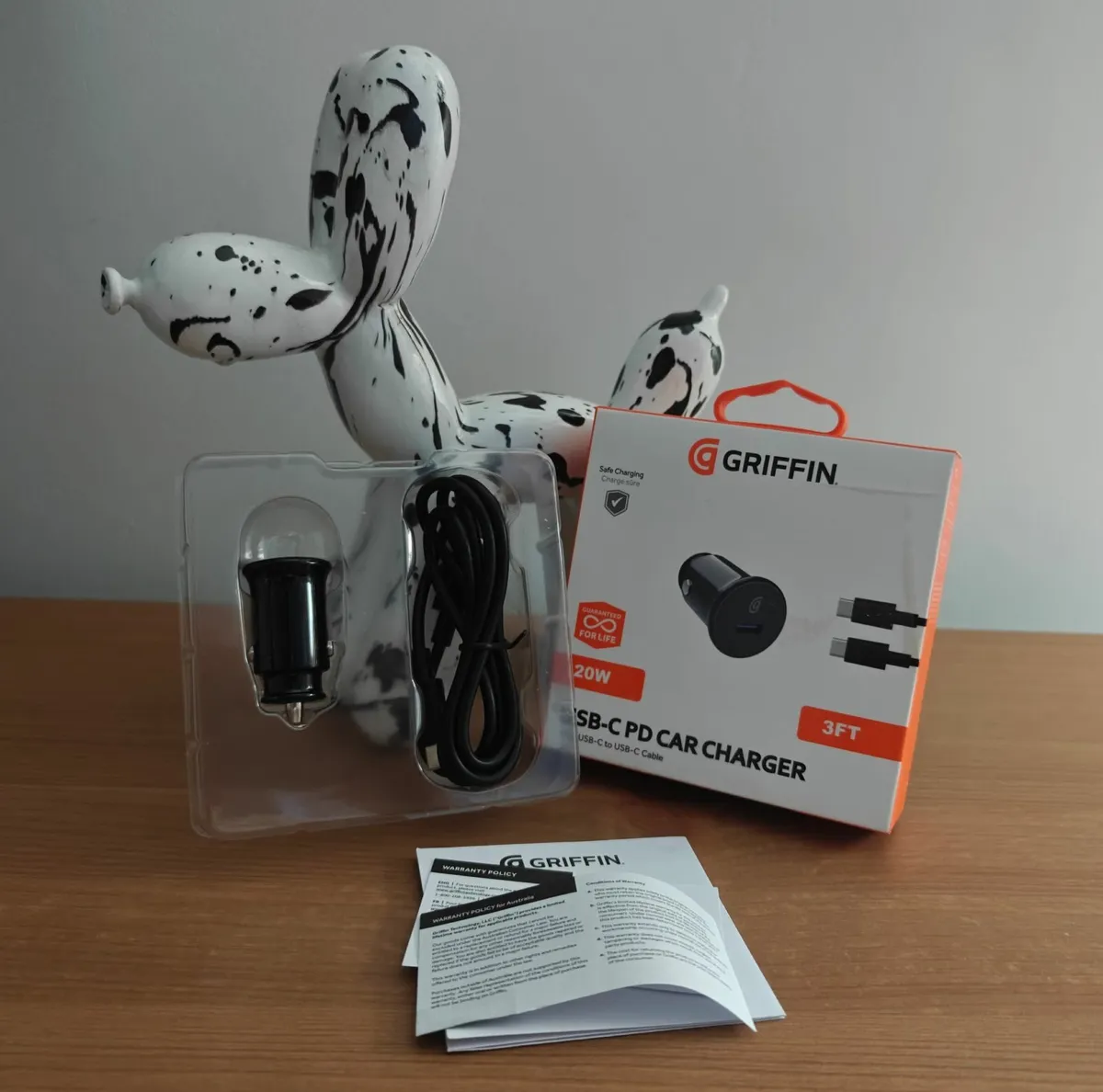 🚗 Griffin USB-C PD Car Charger 20W + USB-C to USB - Image 2
