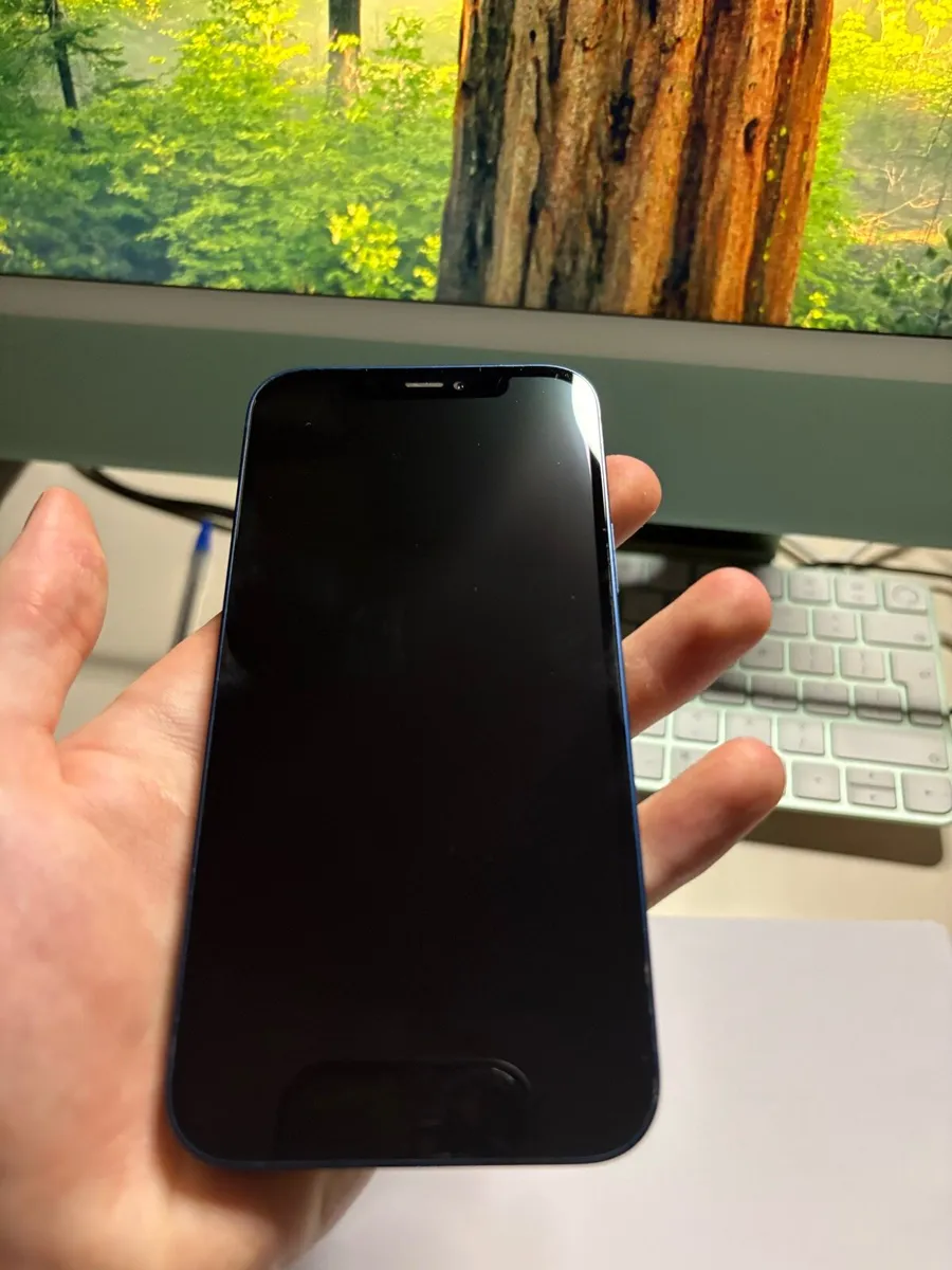iPhone 12 Blue 64GB Unlocked with Case - Image 2