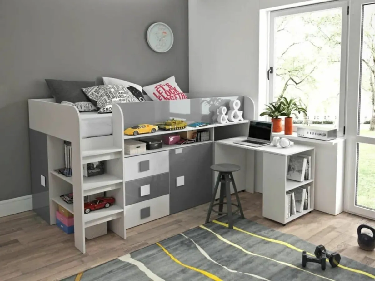 Child Bed with drawers & desk - Image 1