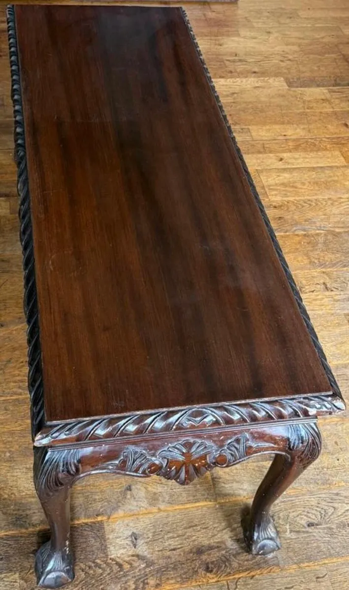 Elegant Solid Mahogany Coffee Table - Image 1