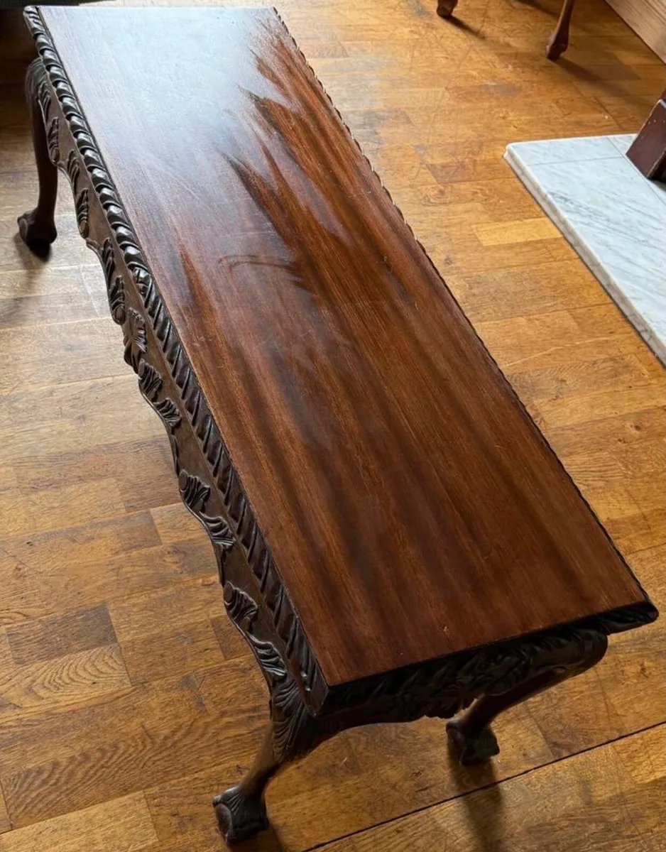 Elegant Solid Mahogany Coffee Table - Image 2