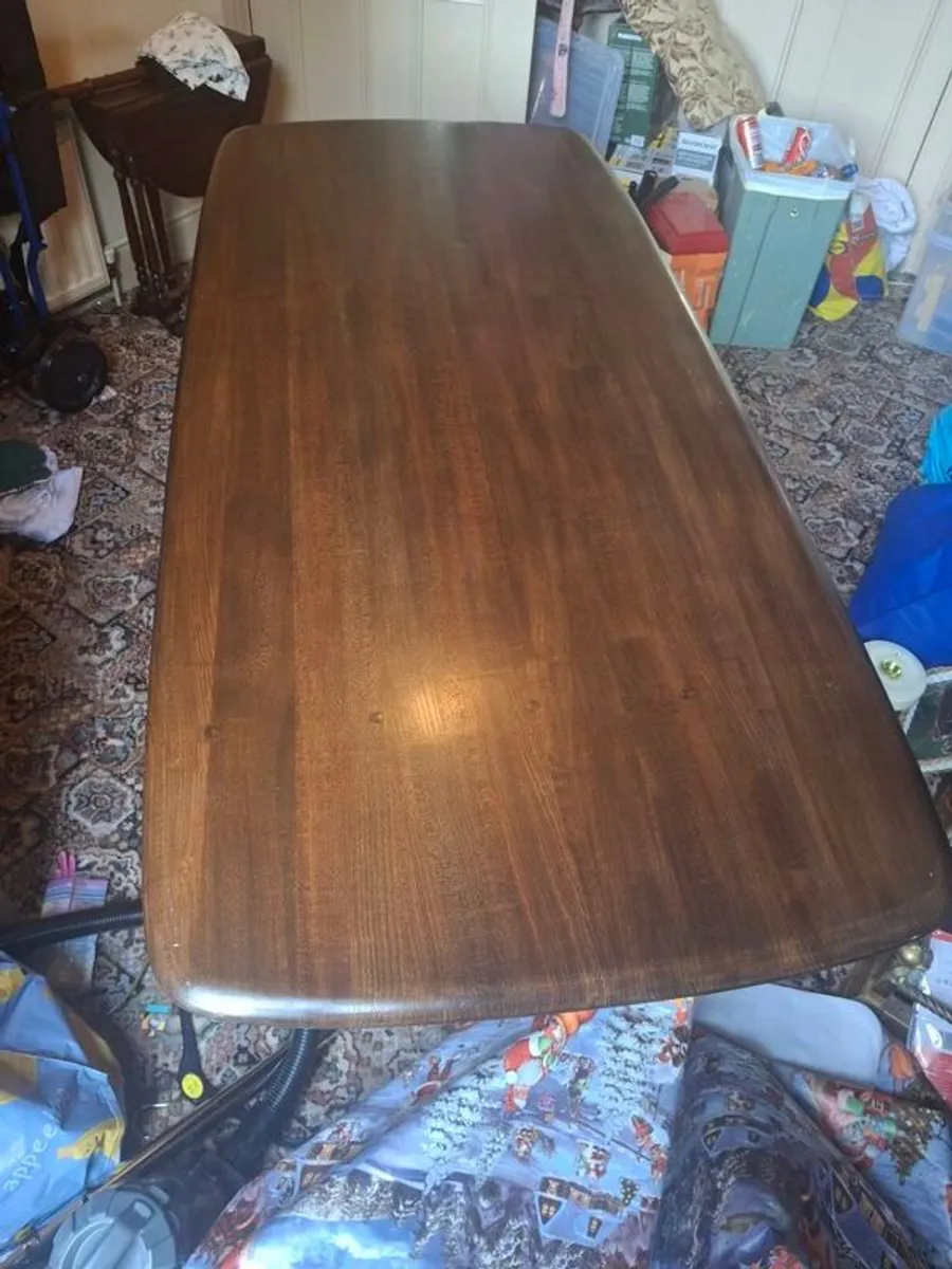 Bargain .....   need gone .  Stunning genuine ercol table and 6 chairs - Image 4