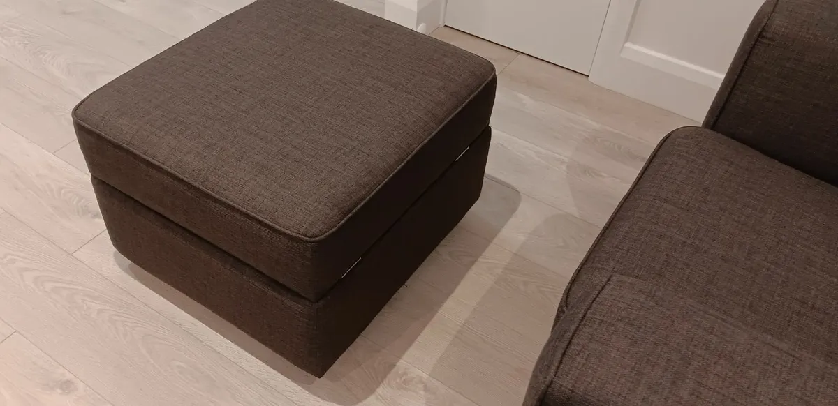 Armchair and Storage Footstool (DFS) - Image 4
