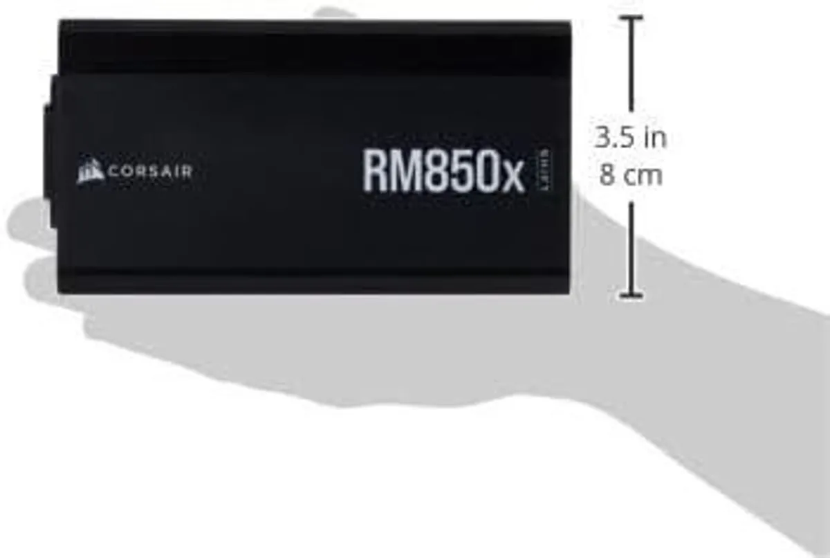 Corsair RM850x SHIFT Fully Modular ATX Power Supply - 80 PLUS Gold - ATX 3.1 - PCIe 5.1 - Zero RPM - Modular Side Interface - Black - Image 2