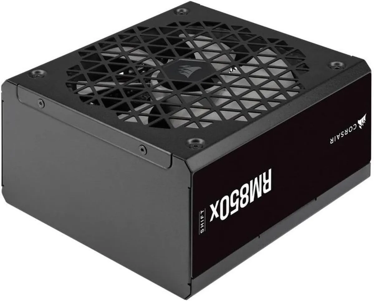 Corsair RM850x SHIFT Fully Modular ATX Power Supply - 80 PLUS Gold - ATX 3.1 - PCIe 5.1 - Zero RPM - Modular Side Interface - Black - Image 3