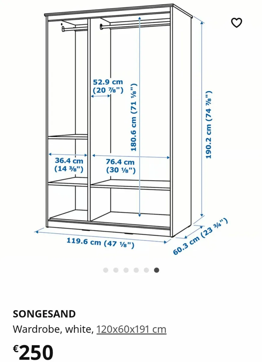 Songesand Ikea Wardrobe - Image 2