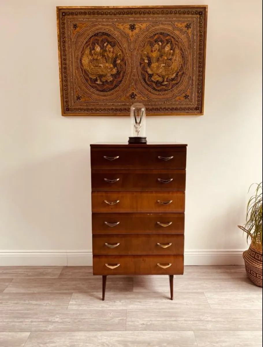 Mid Century Tallboy Chest of Drawers - Image 1