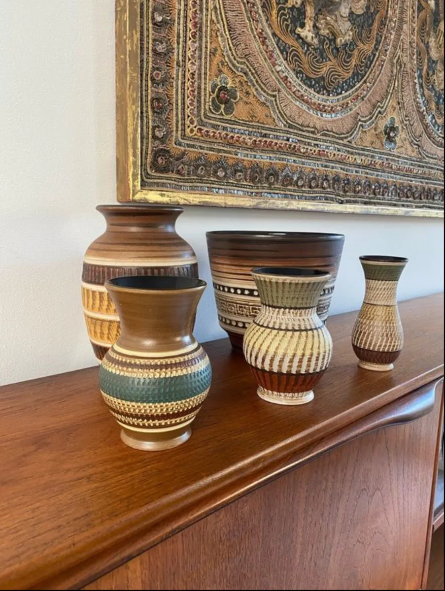 Mid Century German Pottery 5 Pieces - Image 2