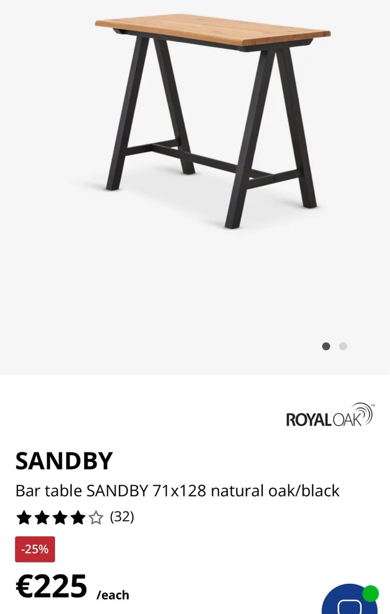 Dining table and matching bar table - Image 1
