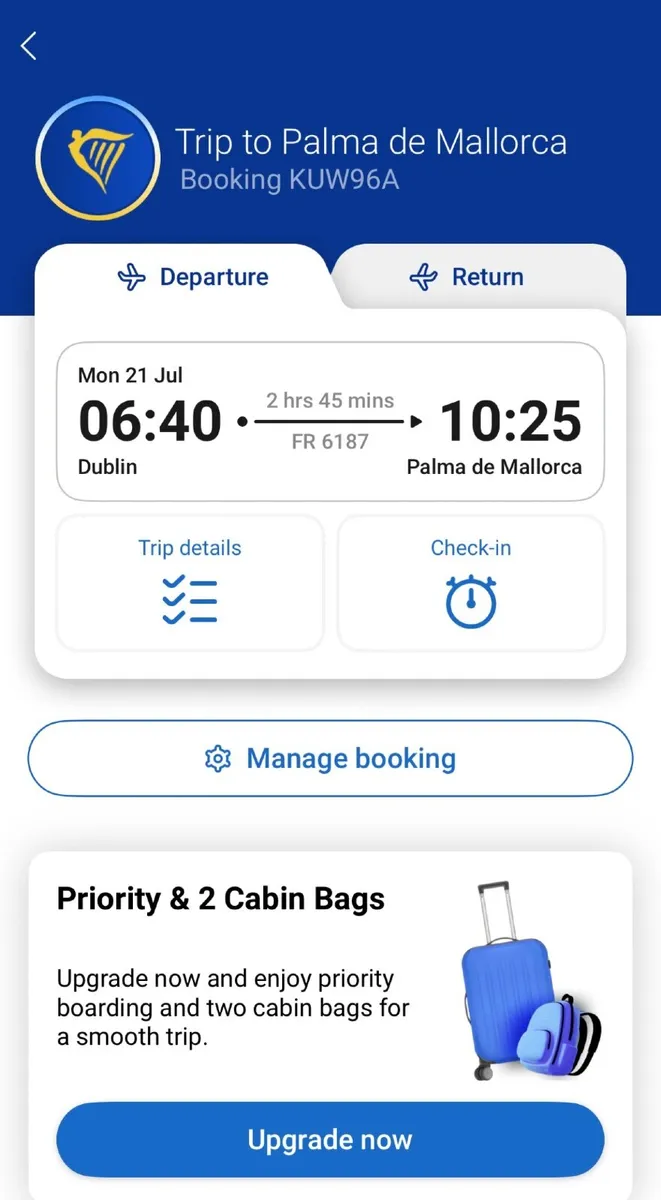 Dublin - Palma de Mallorca