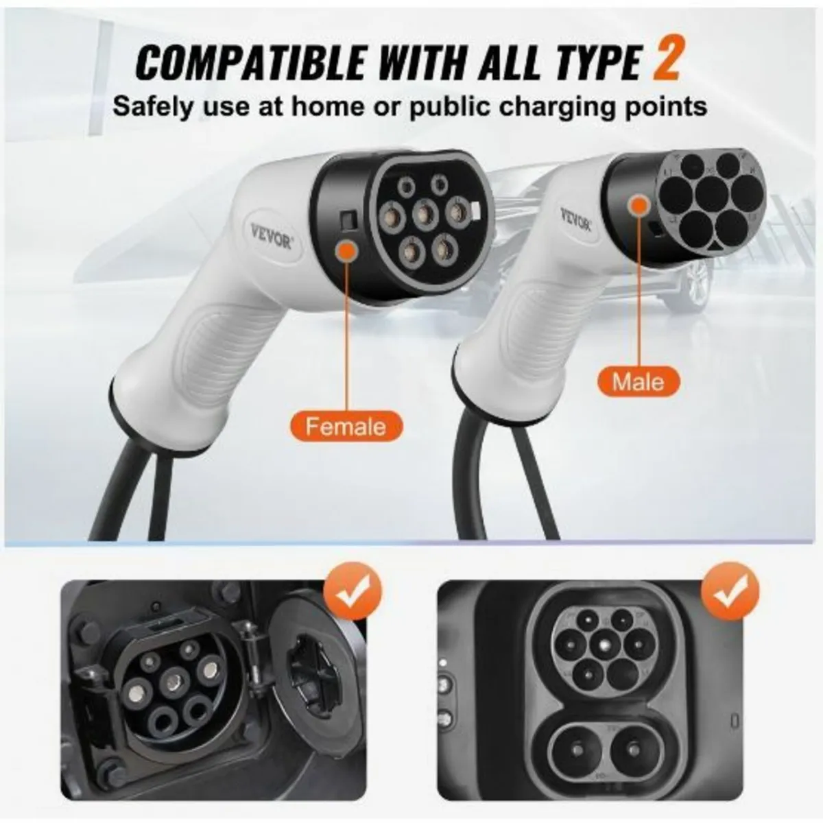 Type 2 to Type 2 EV Charging Cable Electric Vehic - Image 3