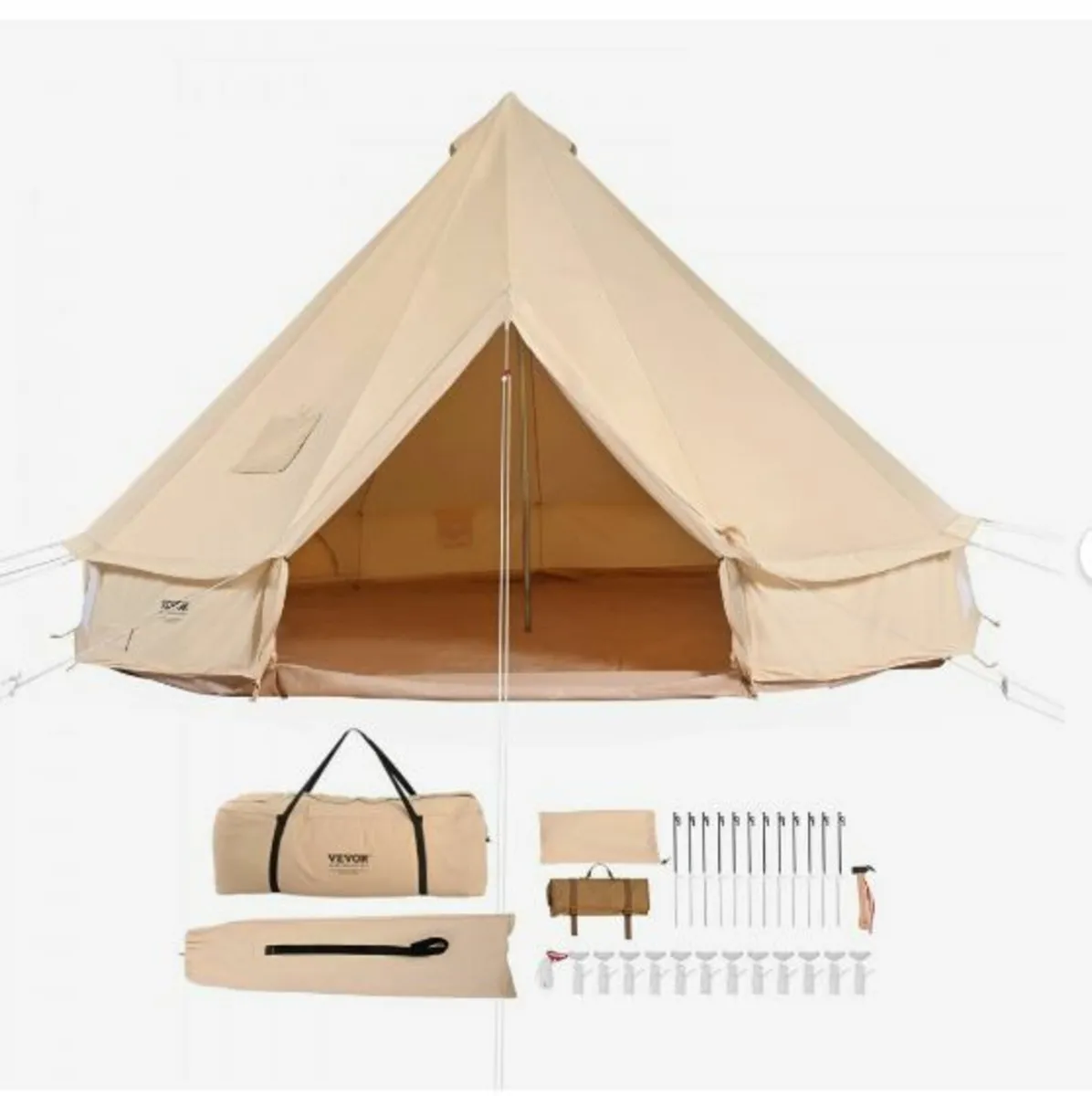 Canvas Bell Tent, 4 Seasons 5 m/16.4 ft Yurt Tent - Image 1
