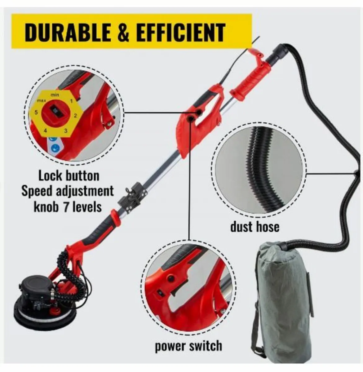 Drywall Sander 750W, Electric Drywall Sander - Image 2