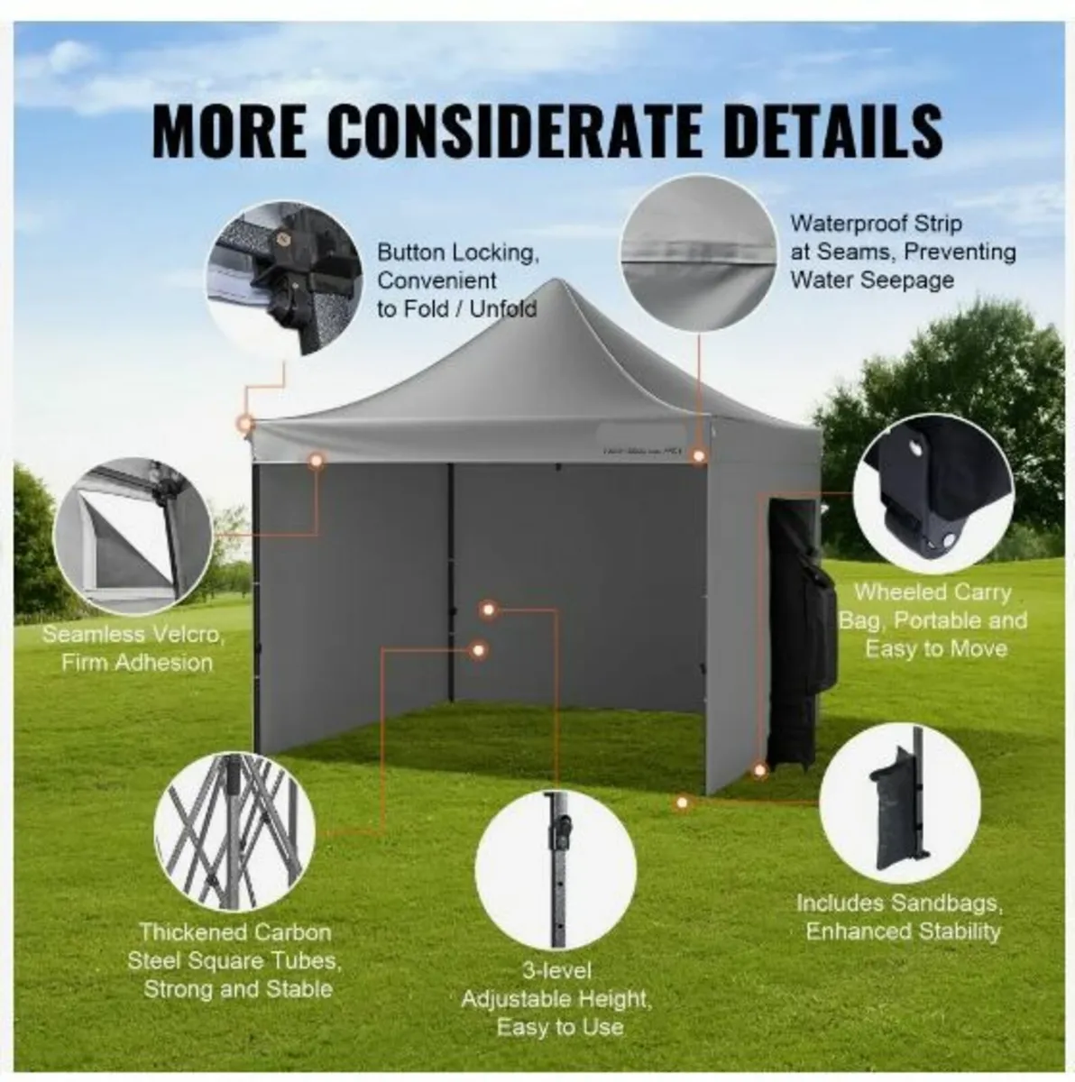 Pop Up Canopy Tent Outdoor Gazebo - Image 4