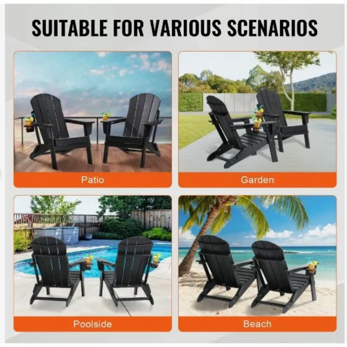 Adirondack Chair Plastic Set of 2 - Image 2