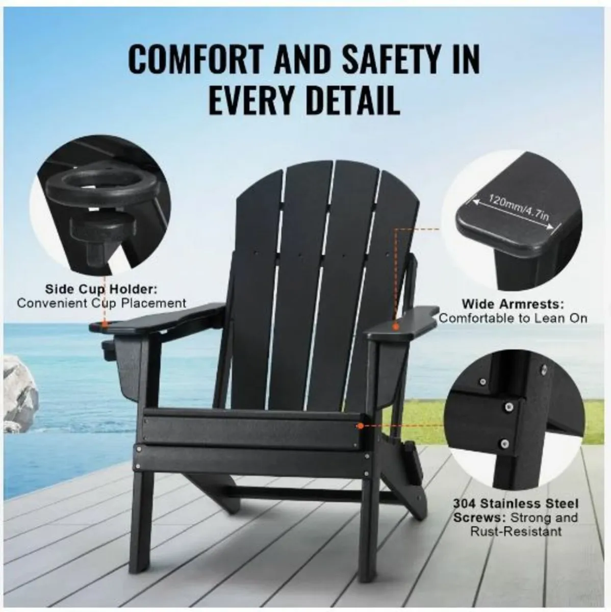 Adirondack Chair Plastic Set of 2 - Image 4