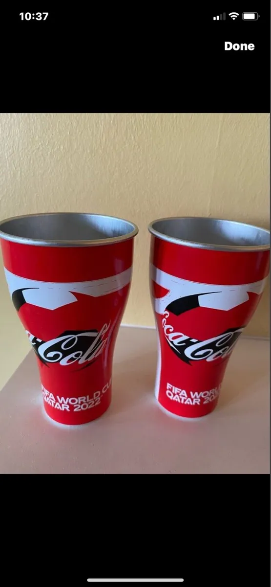 Qatar World Cup 2022 Coca Cola Aluminium Mugs - Image 1