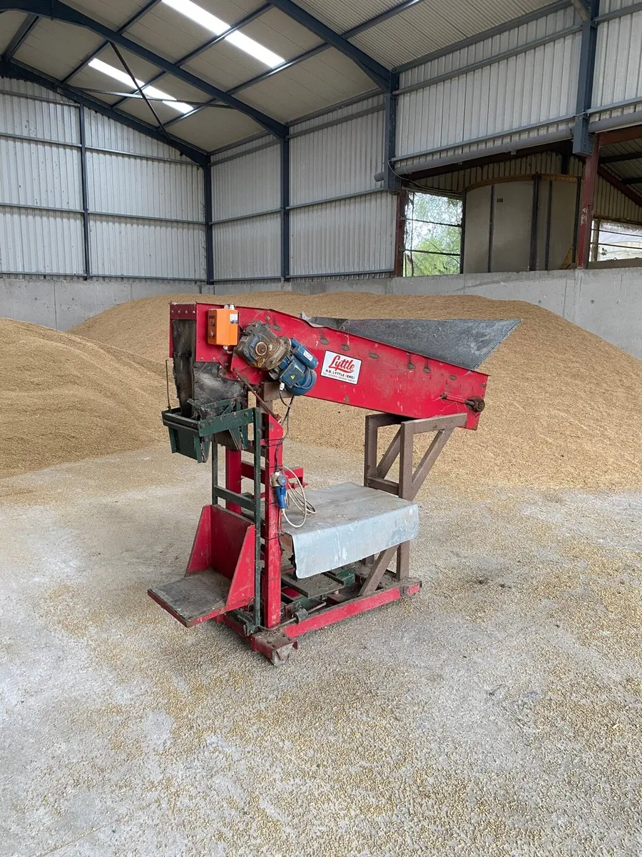 Potato or grain elevator and bagger.