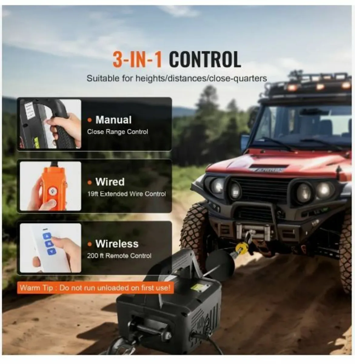 3-in-1 Portable Electric Hoist Winch 499 kg - Image 3