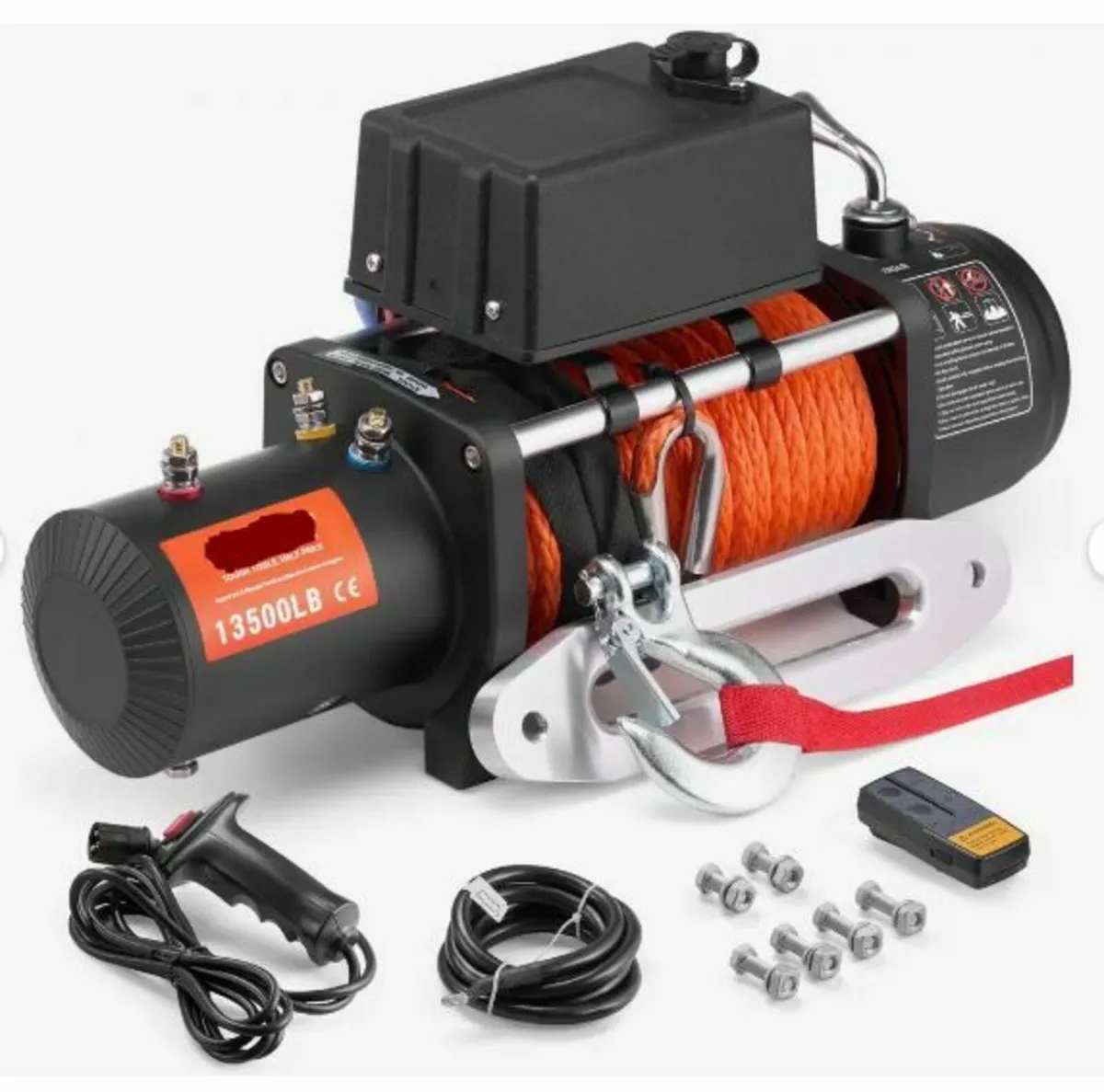 Electric Winch Truck 13,500 lb Synthetic Rope - Image 1