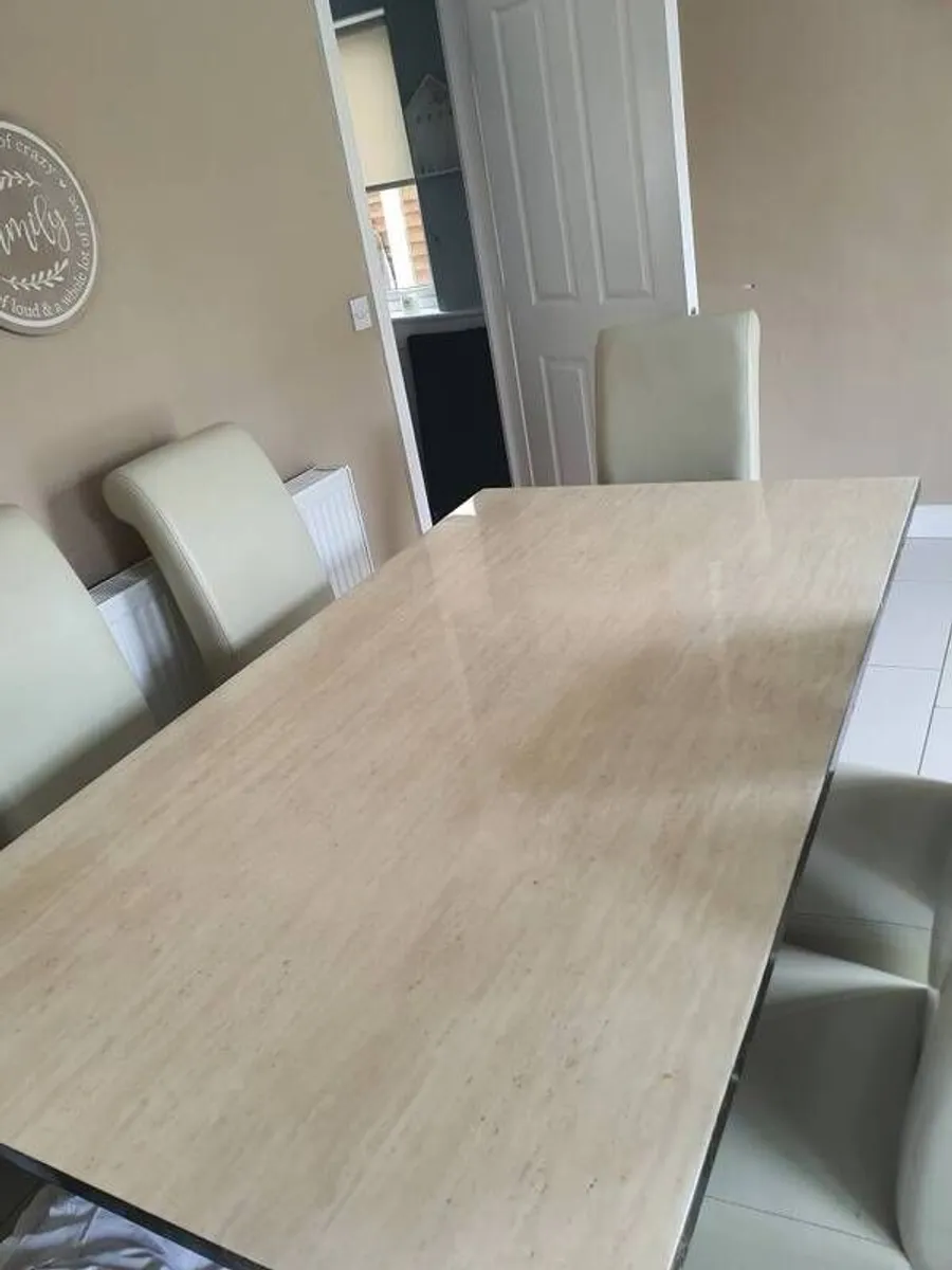 Marble Table & 6 Chairs - Image 3