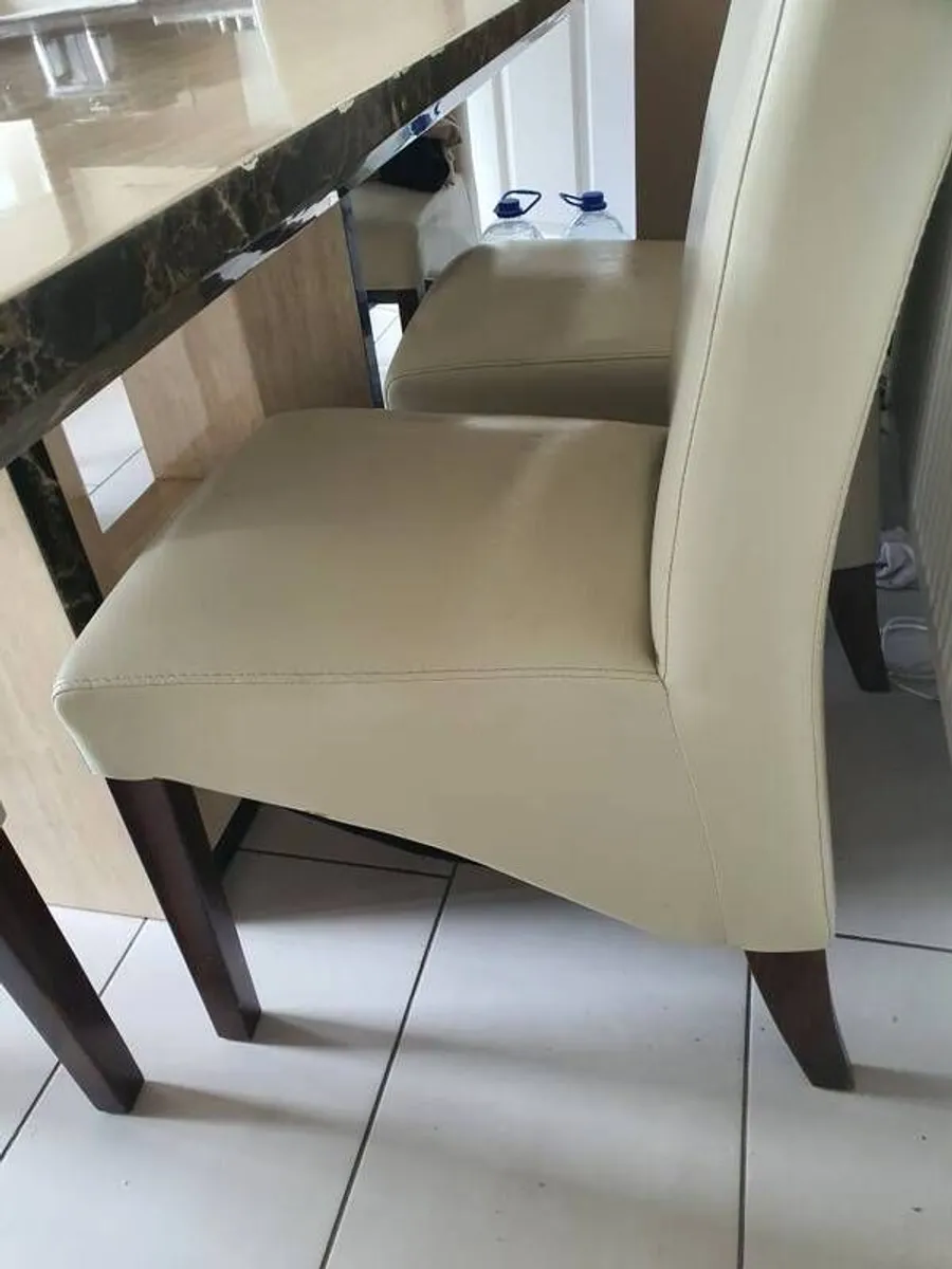 Marble Table & 6 Chairs - Image 4