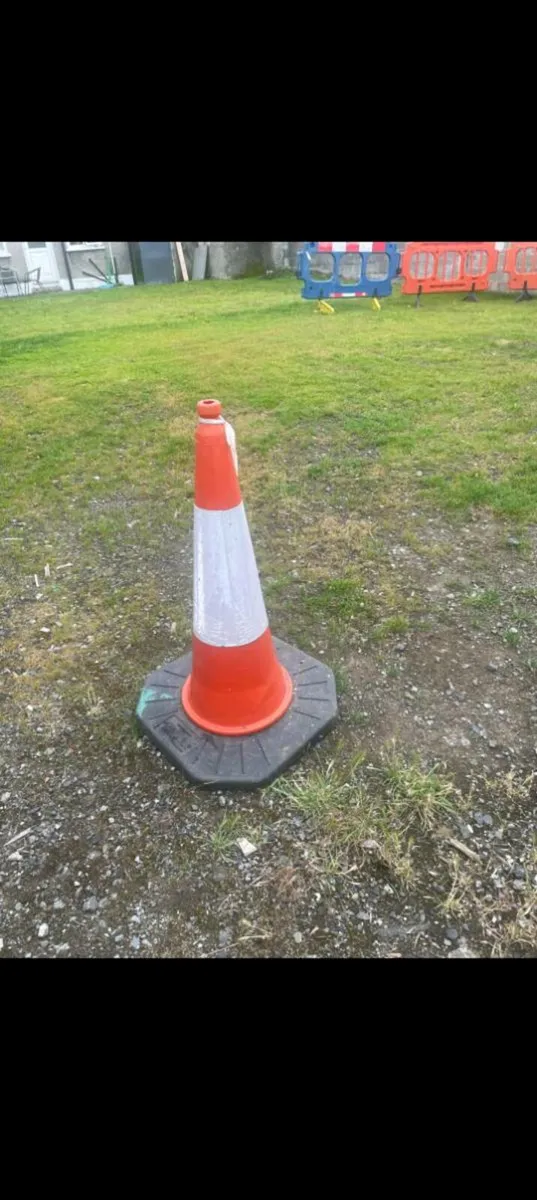10 plastic traffic cones