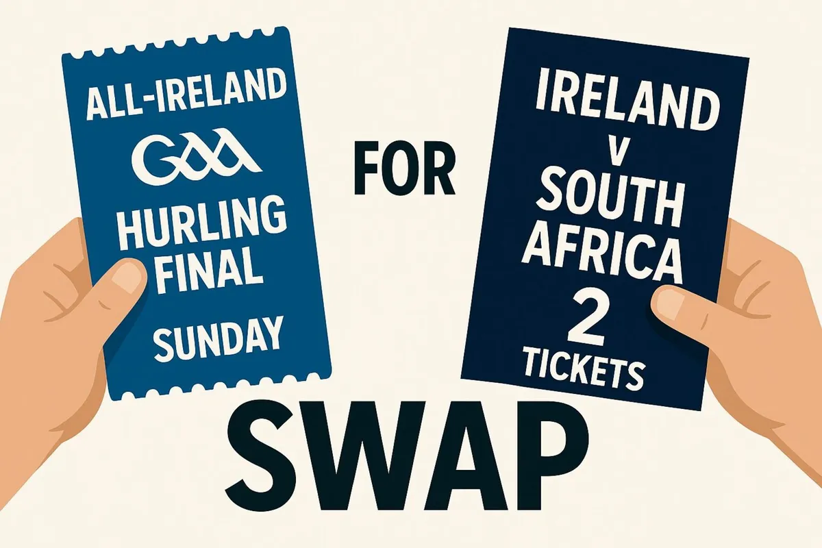 SWAP 2 Ireland V S. Africa for 2 Hurling Tickets - Image 1