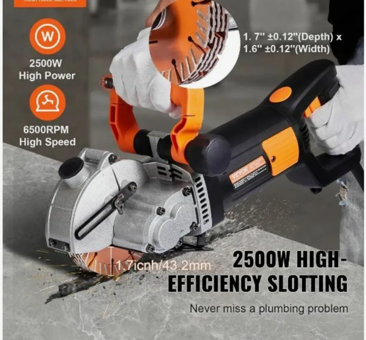 42mm Electric Wall Chaser Groove Cutting Machine - Image 2