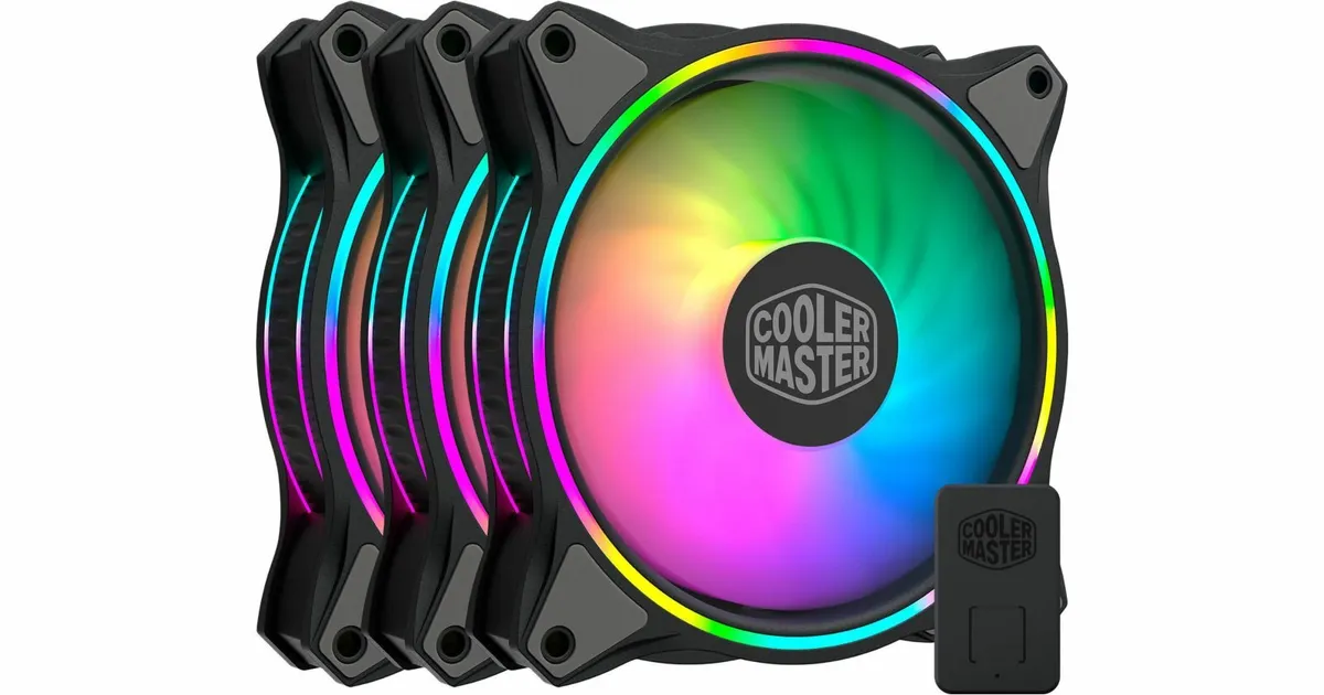Cooler Master MF120 Halo RGB Fans (4) - Incl. Hub - Image 1