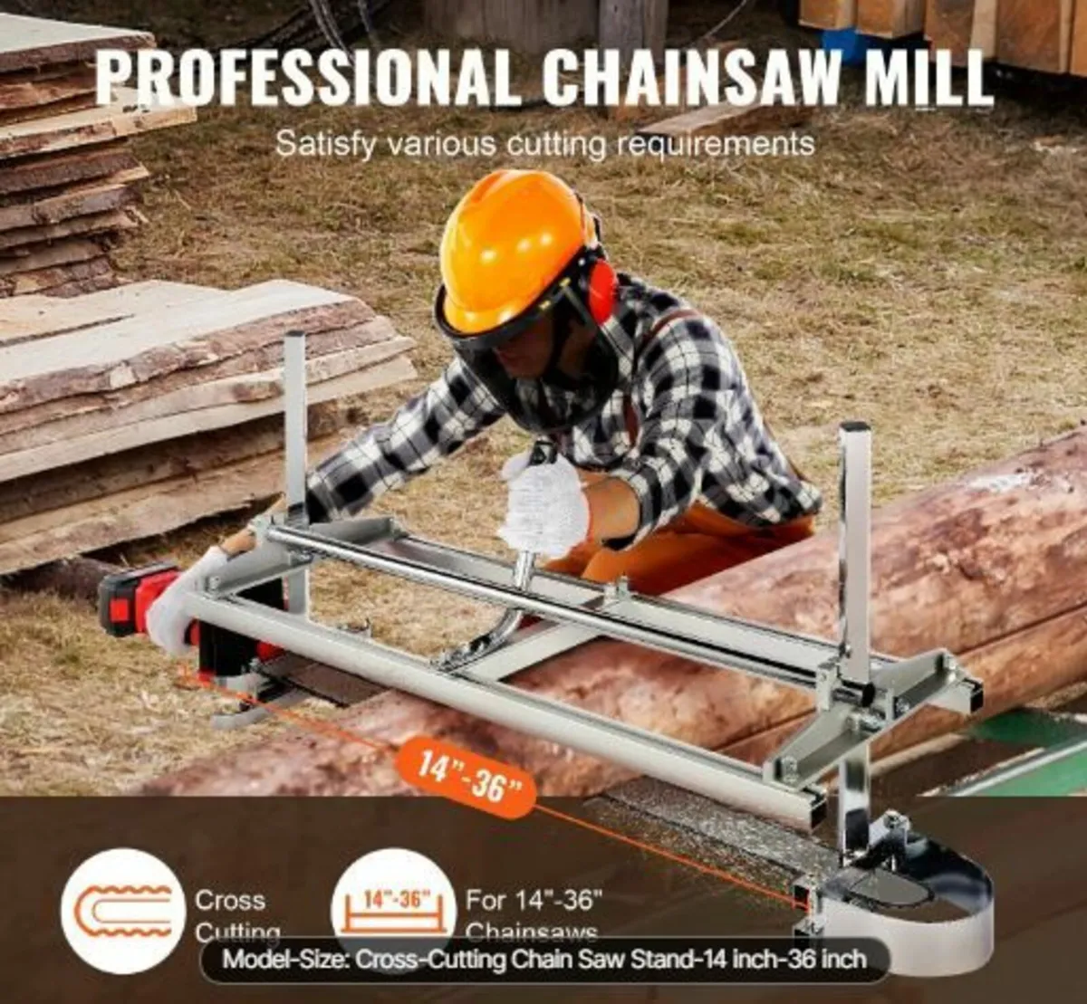 Portable Sawmill 14"-36" Guide Bar Galvanized Stee - Image 2