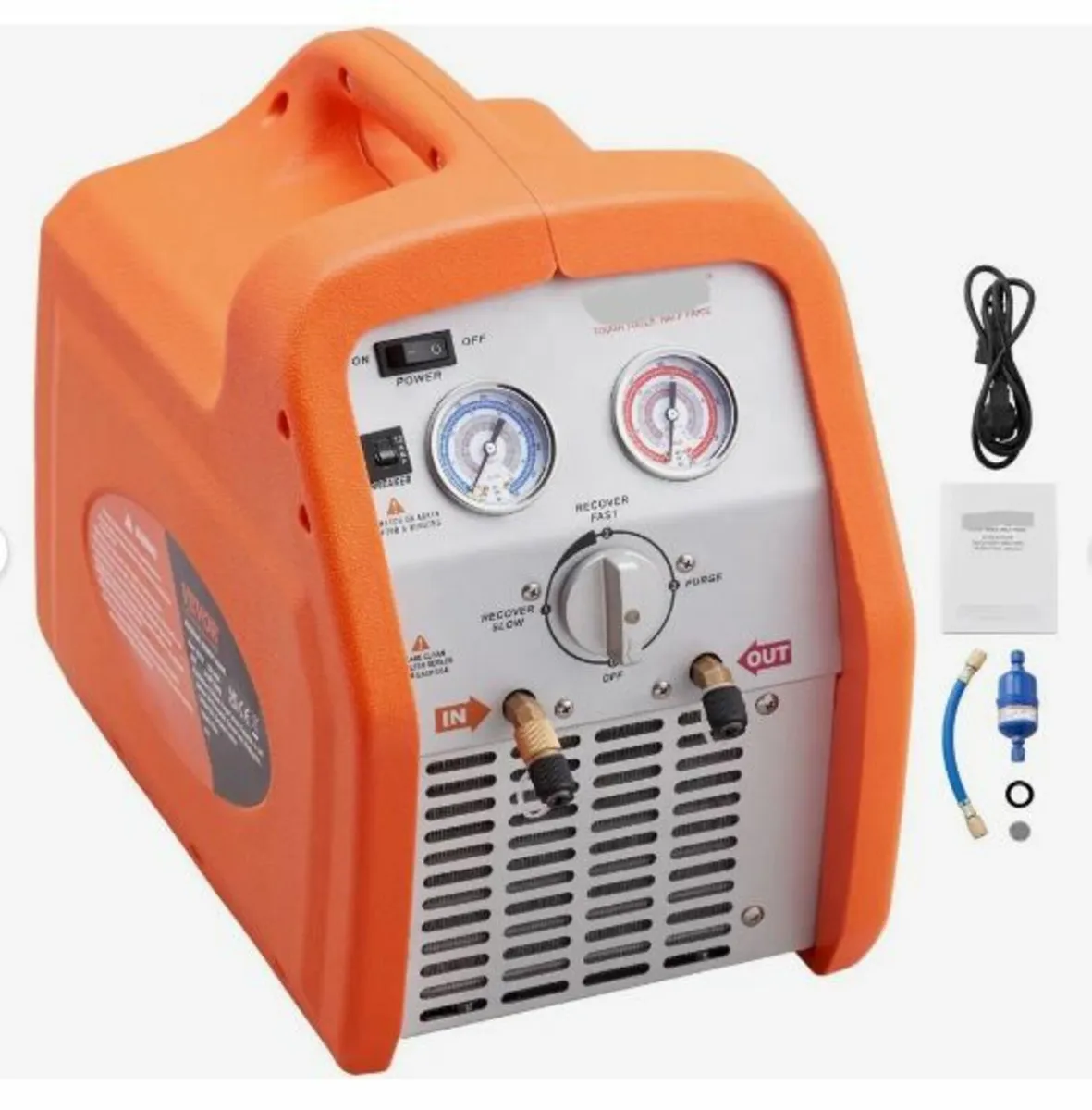 Portable 3/4 HP Refrigerant Recovery Machine - Image 1