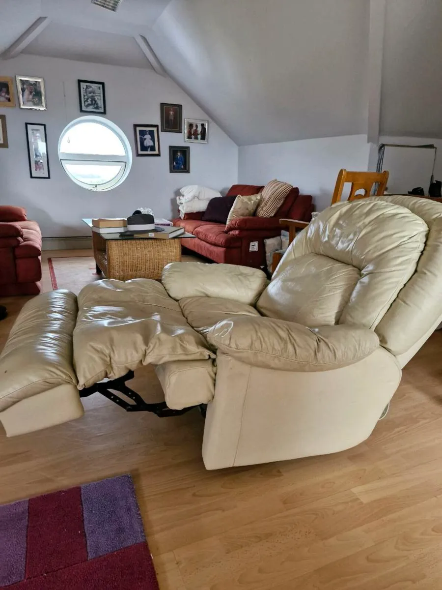 Leather recliner armchair FREE - Image 2