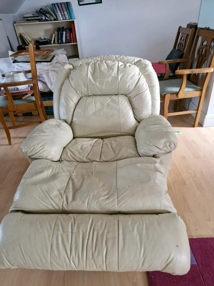 Leather recliner armchair FREE - Image 3