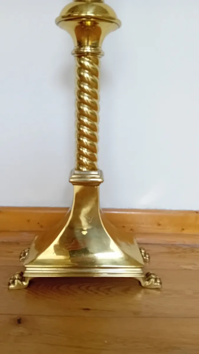 Tall brass crucifix - Image 3