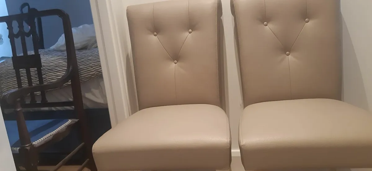 Two Beautiful roll-back dining chairs - Image 1