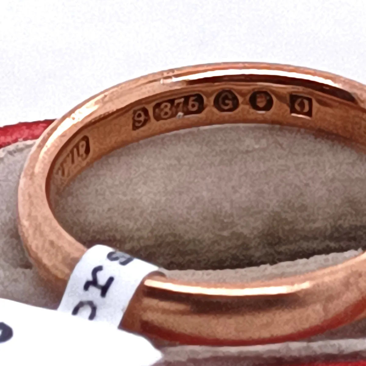 Vintage 9k Rose Gold Band - Image 3