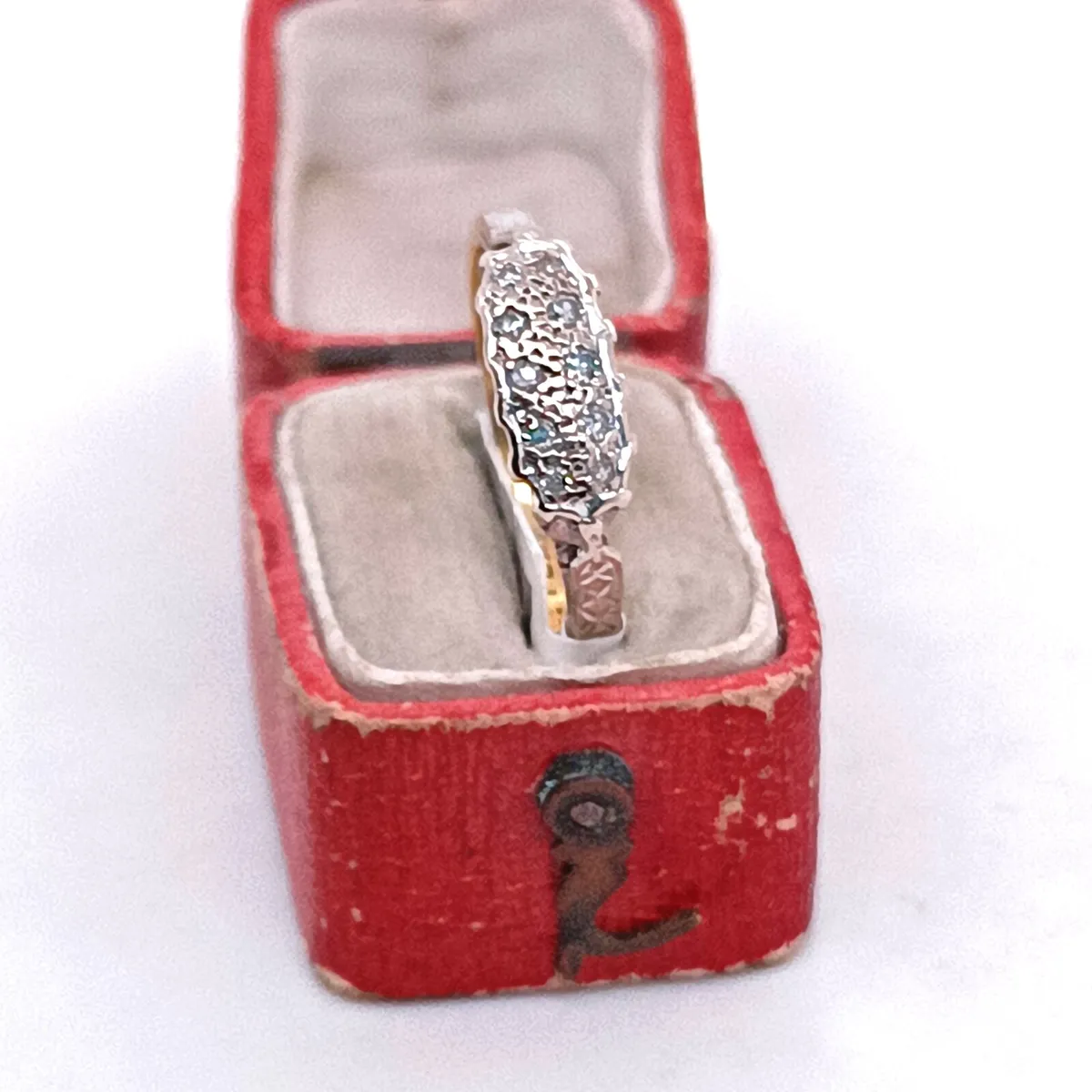 Vintage Diamond Ring , 18k Gold & Platinum - Image 2