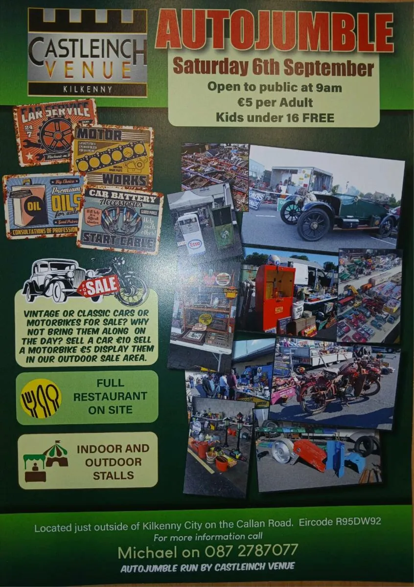 Autojumble Saturday 6th September Castleinch Venue - Image 1
